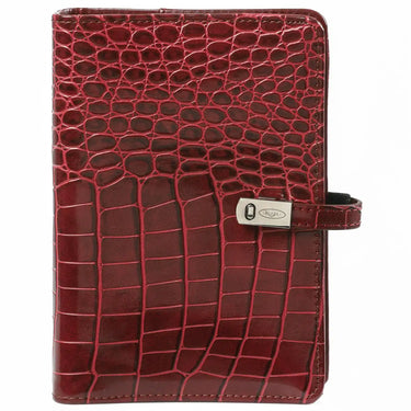 1111-08 Refillable Personal Ring Binder Agenda Croco Mulberry